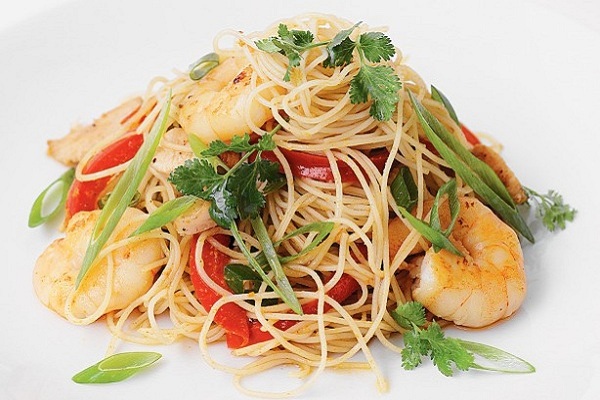 hình bún gạo xào singapore Bún gạo xào kiểu Singapore