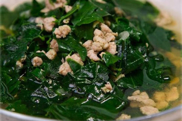 Hình canh rau ngót