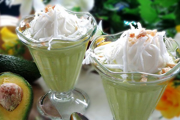 hình ly kem bơ sữa tươi