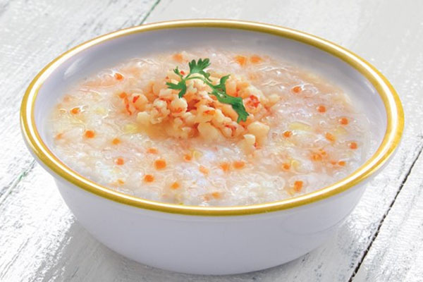 Cháo tôm cho bé ăn dặm