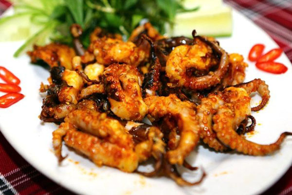 thành phẩm bạch tuộc nướng muối ớt